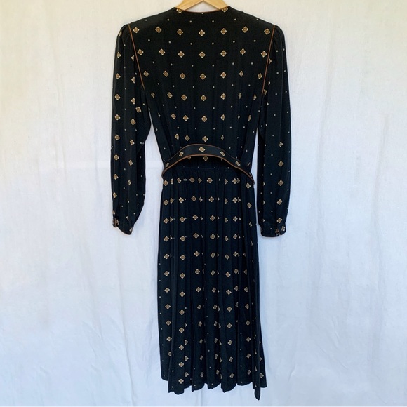 Vintage Neiman Marcus // black silk shirt dress size 12 jun2 - Picture 4 of 8
